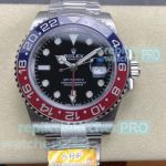 Super Clone ARF Rolex GMT-Master II Red Blue Ceramic Bezel Swiss 3285 Automatic Watch 